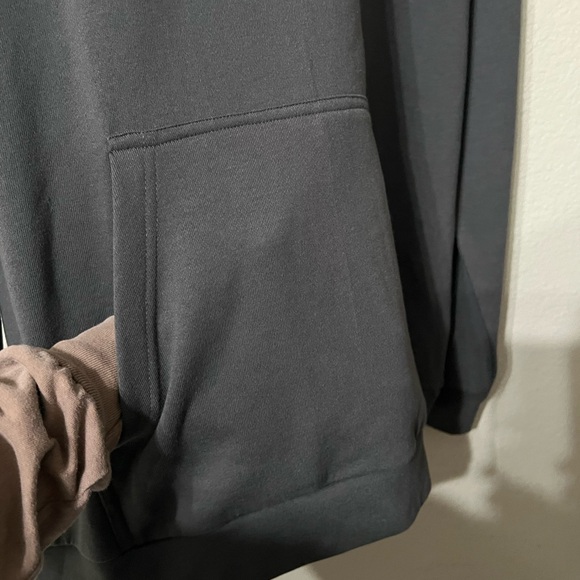 Sendero Charcoal “Viejones” Hoodie with Teal Drawstrings NWT - Picture 5 of 7